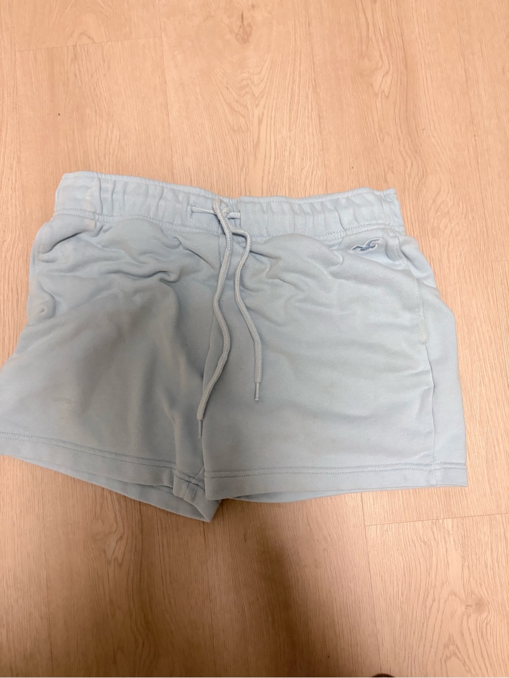 Hollister Pale Blue Athletic Drawstring Shorts